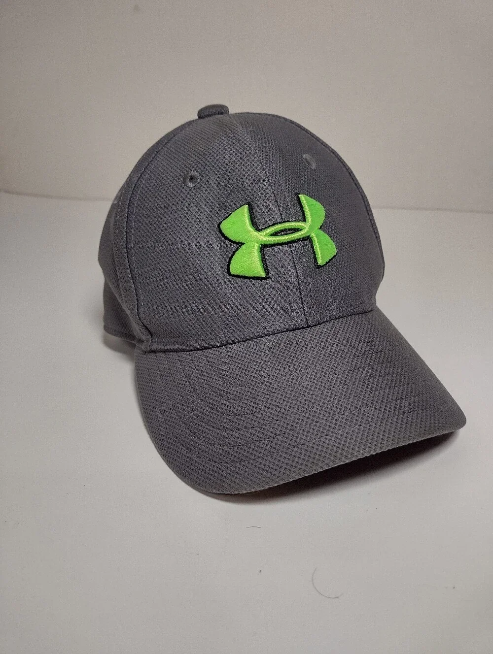 Under Armour Kids Gray Cap with Bright Green Logo